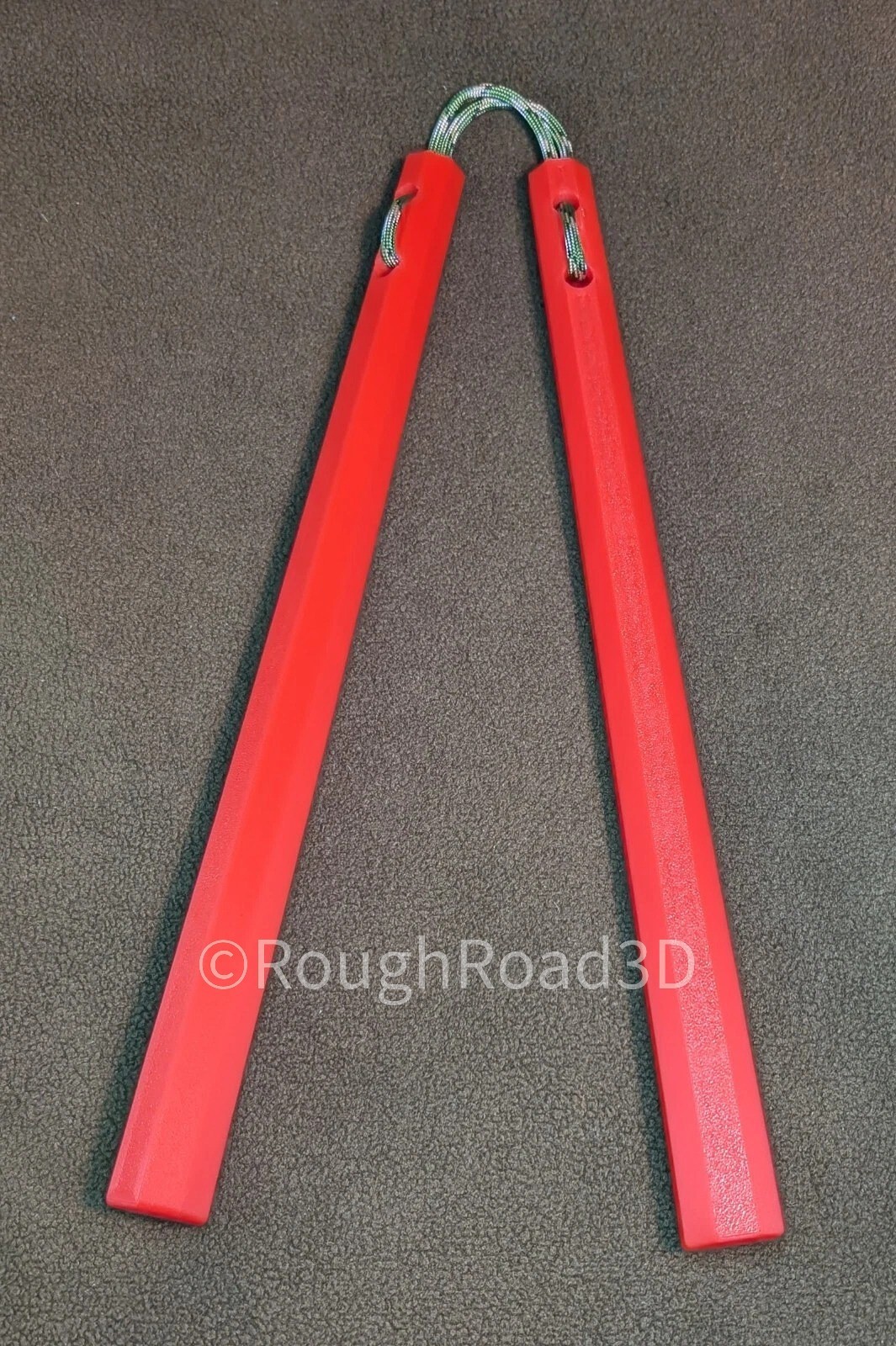 12" Red Nunchaku (Nun Chucks) that Glow in the Dark Trainer/Cosplay Prop USA
