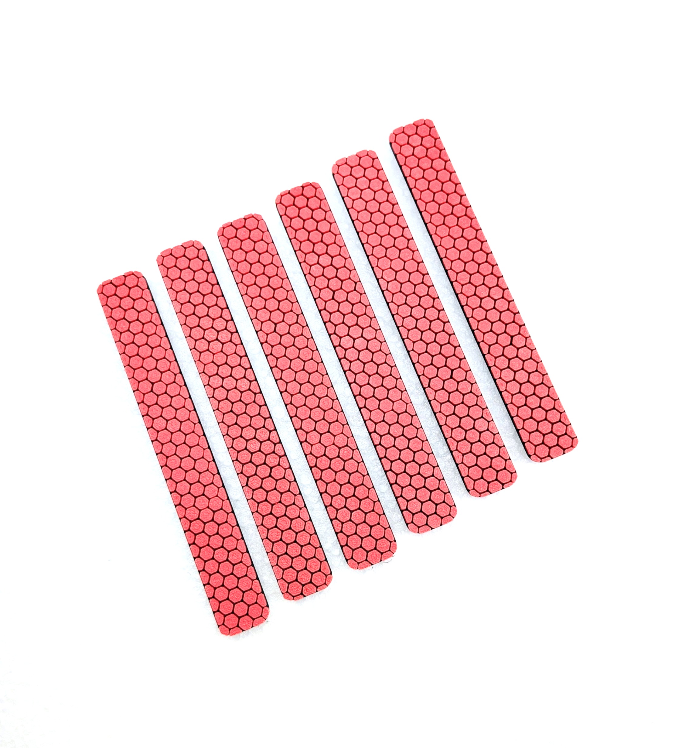 SNAP-IN Rail Covers Red Honeycomb Design – 6 Pack